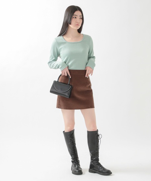 ALAND（エーランド）の「3.3Field Trip／スクエアネックリブ長袖プルオーバー  2271118（Tシャツ/カットソー・レディース・ブラック/ライトグリーン/アイボリー/ライトピンク・FREE）」の13枚目の写真