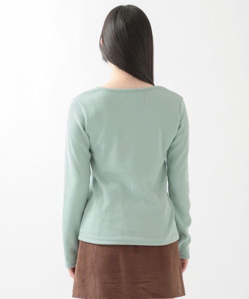 ALAND（エーランド）の「3.3Field Trip／スクエアネックリブ長袖プルオーバー  2271118（Tシャツ/カットソー・レディース・ブラック/ライトグリーン/アイボリー/ライトピンク・FREE）」の7枚目の写真