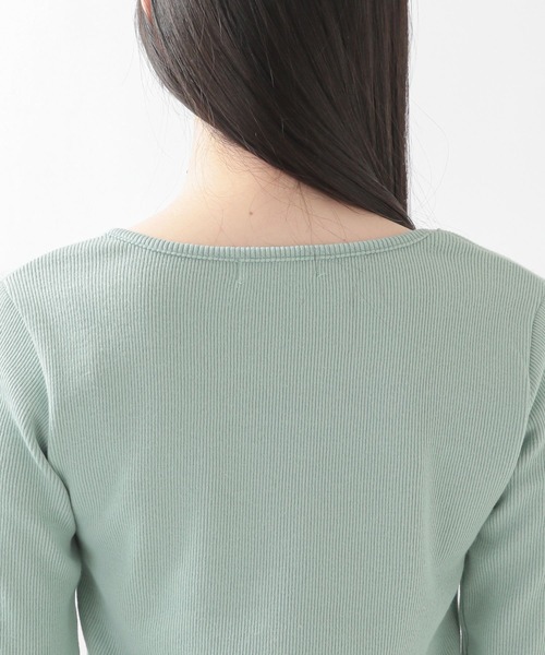 ALAND（エーランド）の「3.3Field Trip／スクエアネックリブ長袖プルオーバー  2271118（Tシャツ/カットソー・レディース・ブラック/ライトグリーン/アイボリー/ライトピンク・FREE）」の11枚目の写真