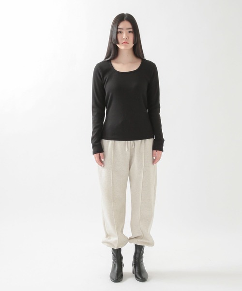 ALAND（エーランド）の「3.3Field Trip／スクエアネックリブ長袖プルオーバー  2271118（Tシャツ/カットソー・レディース・ブラック/ライトグリーン/アイボリー/ライトピンク・FREE）」の18枚目の写真