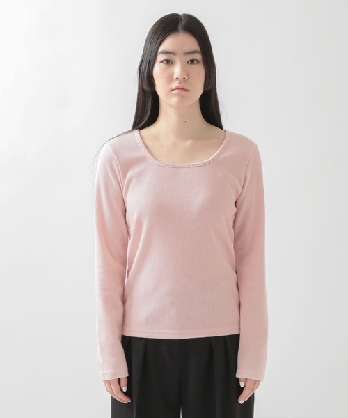 ALAND（エーランド）の「3.3Field Trip／スクエアネックリブ長袖プルオーバー  2271118（Tシャツ/カットソー・レディース・ブラック/ライトグリーン/アイボリー/ライトピンク・FREE）」の22枚目の写真