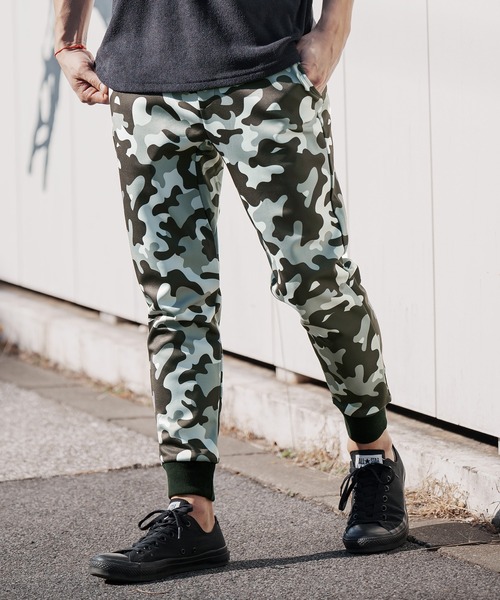 CAMBIO(カンビオ)の「mp9834-Camouflage Switch Tricot Jersey Pants パンツ(その他パンツ・メンズ・ブラック系その他/グレー系カモフラージュ/グレー系その他/ブラウン系カモフラージュ・M/S/L)」の1枚目の写真