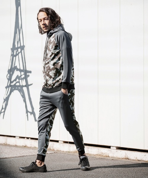CAMBIO(カンビオ)の「mp9834-Camouflage Switch Tricot Jersey Pants パンツ(その他パンツ・メンズ・ブラック系その他/グレー系カモフラージュ/グレー系その他/ブラウン系カモフラージュ・M/S/L)」の20枚目の写真