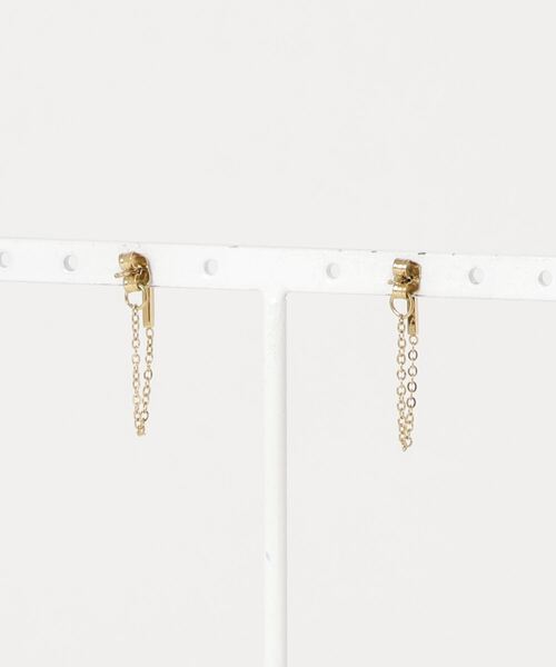 9ban(キューバン)の「【9ban】キューバン/Square pierce(ピアス(両耳用)・レディース・ゴールド・FREE)」の2枚目の写真