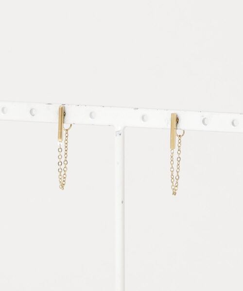 9ban(キューバン)の「【9ban】キューバン/Square pierce(ピアス(両耳用)・レディース・ゴールド・FREE)」の7枚目の写真