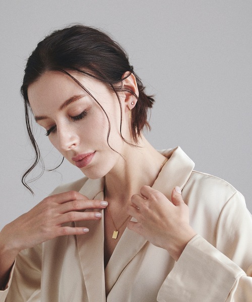 9ban(キューバン)の「【9ban】キューバン/Square pierce(ピアス(両耳用)・レディース・ゴールド・FREE)」の3枚目の写真