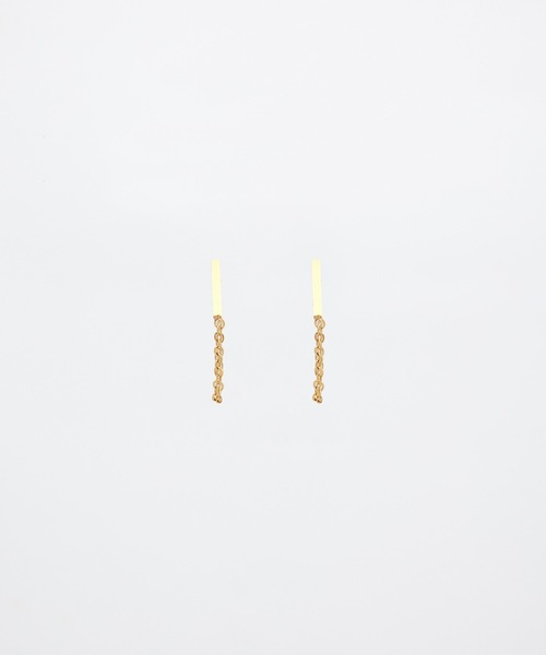 9ban(キューバン)の「【9ban】キューバン/Square pierce(ピアス(両耳用)・レディース・ゴールド・FREE)」の5枚目の写真