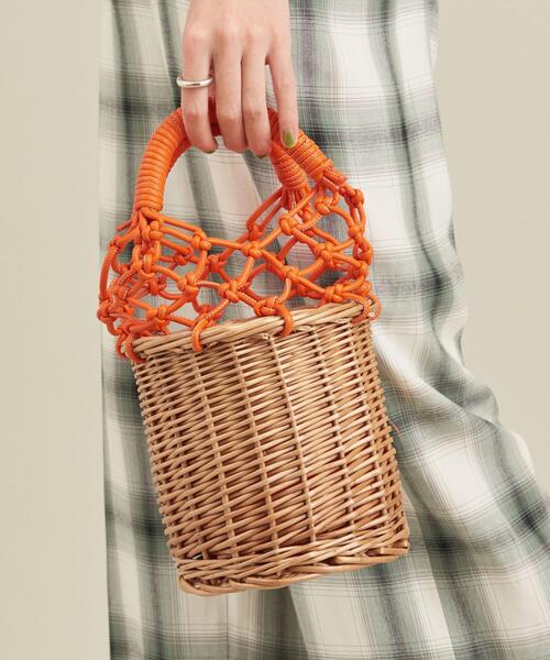 BEAUTY&YOUTH UNITED ARROWS（ビューティーアンドユースユナイテッドアローズ）の「BY メッシュバスケットバッグ ∴（ハンドバッグ・レディース・ホワイト/オレンジ・FREE）」の7枚目の写真