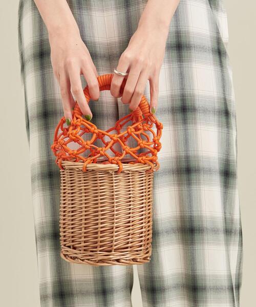 BEAUTY&YOUTH UNITED ARROWS（ビューティーアンドユースユナイテッドアローズ）の「BY メッシュバスケットバッグ ∴（ハンドバッグ・レディース・ホワイト/オレンジ・FREE）」の15枚目の写真