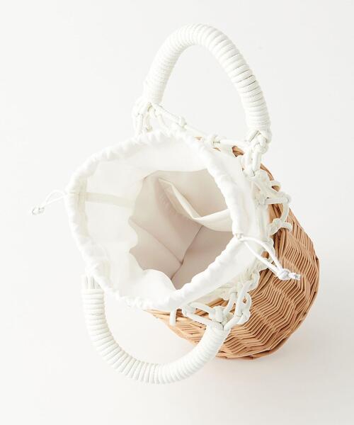 BEAUTY&YOUTH UNITED ARROWS（ビューティーアンドユースユナイテッドアローズ）の「BY メッシュバスケットバッグ ∴（ハンドバッグ・レディース・ホワイト/オレンジ・FREE）」の12枚目の写真