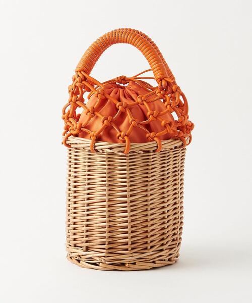 BEAUTY&YOUTH UNITED ARROWS（ビューティーアンドユースユナイテッドアローズ）の「BY メッシュバスケットバッグ ∴（ハンドバッグ・レディース・ホワイト/オレンジ・FREE）」の13枚目の写真