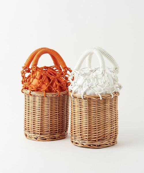 BEAUTY&YOUTH UNITED ARROWS（ビューティーアンドユースユナイテッドアローズ）の「BY メッシュバスケットバッグ ∴（ハンドバッグ・レディース・ホワイト/オレンジ・FREE）」の14枚目の写真