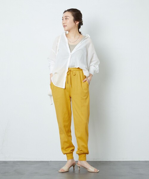 FREAK'S STORE(フリークスストア)の「【WEB限定】USAコットンジョガーパンツ(その他パンツ・レディース・ブラック/パープル/ブラウン/オフホワイト/イエロー/グリーン・SMALL/MEDIUM)」の18枚目の写真