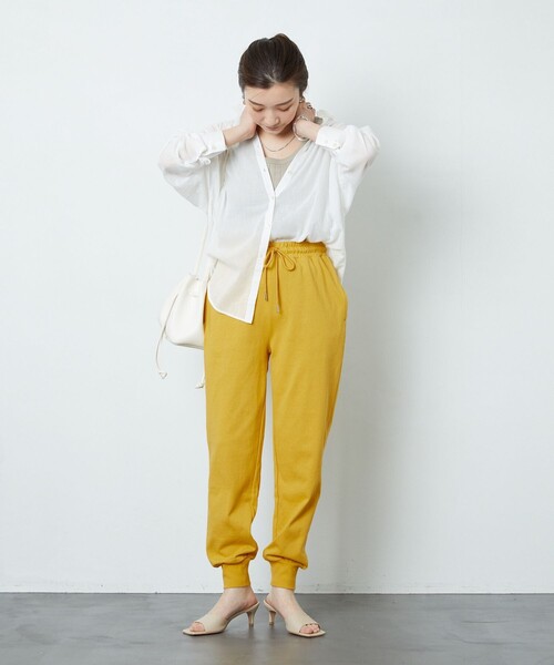 FREAK'S STORE(フリークスストア)の「【WEB限定】USAコットンジョガーパンツ(その他パンツ・レディース・ブラック/パープル/ブラウン/オフホワイト/イエロー/グリーン・SMALL/MEDIUM)」の21枚目の写真