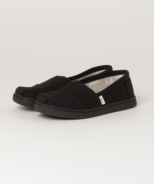 TOMS(トムス)の「ブラック キャンバス ユース アルパルガータ(スリッポン・キッズ・ブラック・20.5cm/21.0cm/18.5cm/21.5cm/19.0cm/20.0cm/19.5cm/18.0cm)」の1枚目の写真