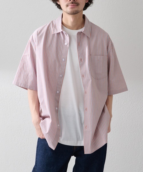 CIAOPANIC TYPY（チャオパニックティピー）の「ブロードストライプシャツ（シャツ/ブラウス・メンズ・ブルー/ピンク・L/M）」の3枚目の写真