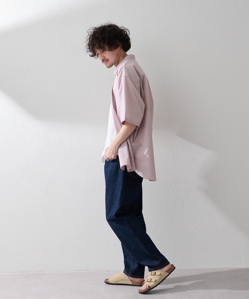 CIAOPANIC TYPY（チャオパニックティピー）の「ブロードストライプシャツ（シャツ/ブラウス・メンズ・ブルー/ピンク・L/M）」の7枚目の写真