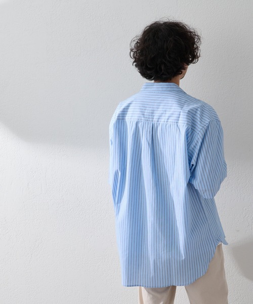 CIAOPANIC TYPY（チャオパニックティピー）の「ブロードストライプシャツ（シャツ/ブラウス・メンズ・ブルー/ピンク・L/M）」の10枚目の写真