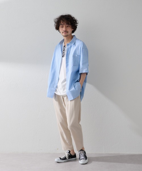 CIAOPANIC TYPY（チャオパニックティピー）の「ブロードストライプシャツ（シャツ/ブラウス・メンズ・ブルー/ピンク・L/M）」の12枚目の写真