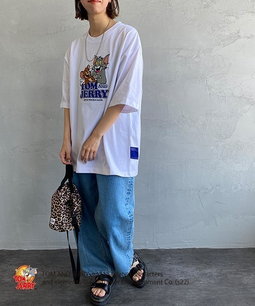 B ONE SOUL（ビーワンソウル）の「【WEB限定】[SEQUENCE BY B-ONE-SOUL/シークエンス] トムとジェリー キャラクターエンボス刺繍Tシャツ（Tシャツ/カットソー・レディース・ブラック/ブルー/ホワイト・M/L/XL）」の4枚目の写真