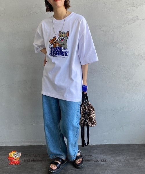 B ONE SOUL（ビーワンソウル）の「【WEB限定】[SEQUENCE BY B-ONE-SOUL/シークエンス] トムとジェリー キャラクターエンボス刺繍Tシャツ（Tシャツ/カットソー・レディース・ブラック/ブルー/ホワイト・M/L/XL）」の10枚目の写真