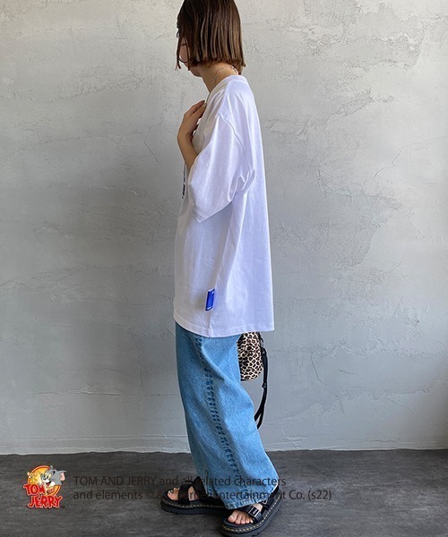 B ONE SOUL（ビーワンソウル）の「【WEB限定】[SEQUENCE BY B-ONE-SOUL/シークエンス] トムとジェリー キャラクターエンボス刺繍Tシャツ（Tシャツ/カットソー・レディース・ブラック/ブルー/ホワイト・M/L/XL）」の11枚目の写真