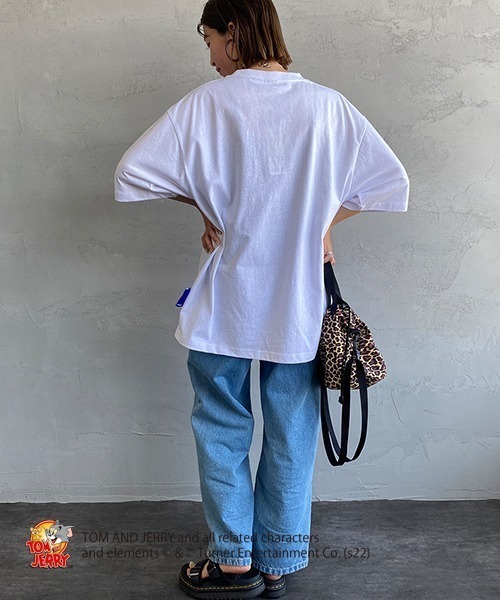B ONE SOUL（ビーワンソウル）の「【WEB限定】[SEQUENCE BY B-ONE-SOUL/シークエンス] トムとジェリー キャラクターエンボス刺繍Tシャツ（Tシャツ/カットソー・レディース・ブラック/ブルー/ホワイト・M/L/XL）」の12枚目の写真