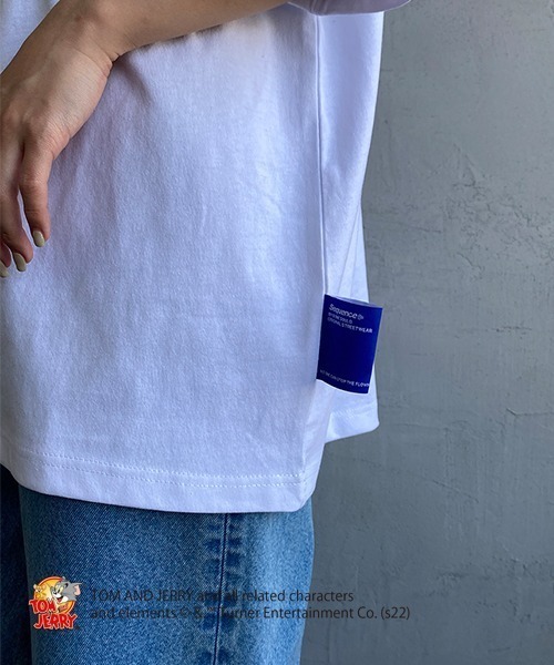 B ONE SOUL（ビーワンソウル）の「【WEB限定】[SEQUENCE BY B-ONE-SOUL/シークエンス] トムとジェリー キャラクターエンボス刺繍Tシャツ（Tシャツ/カットソー・レディース・ブラック/ブルー/ホワイト・M/L/XL）」の14枚目の写真