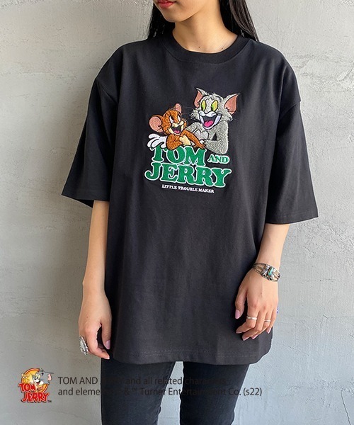 B ONE SOUL（ビーワンソウル）の「【WEB限定】[SEQUENCE BY B-ONE-SOUL/シークエンス] トムとジェリー キャラクターエンボス刺繍Tシャツ（Tシャツ/カットソー・レディース・ブラック/ブルー/ホワイト・M/L/XL）」の15枚目の写真