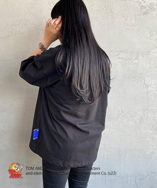 B ONE SOUL（ビーワンソウル）の「【WEB限定】[SEQUENCE BY B-ONE-SOUL/シークエンス] トムとジェリー キャラクターエンボス刺繍Tシャツ（Tシャツ/カットソー・レディース・ブラック/ブルー/ホワイト・M/L/XL）」の17枚目の写真