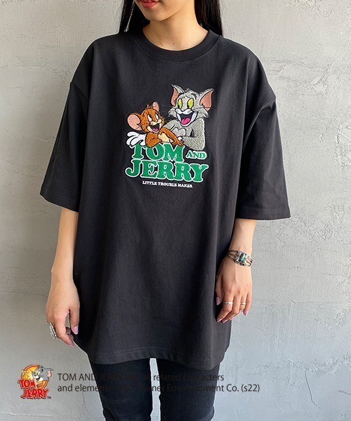 B ONE SOUL（ビーワンソウル）の「【WEB限定】[SEQUENCE BY B-ONE-SOUL/シークエンス] トムとジェリー キャラクターエンボス刺繍Tシャツ（Tシャツ/カットソー・レディース・ブラック/ブルー/ホワイト・M/L/XL）」の18枚目の写真