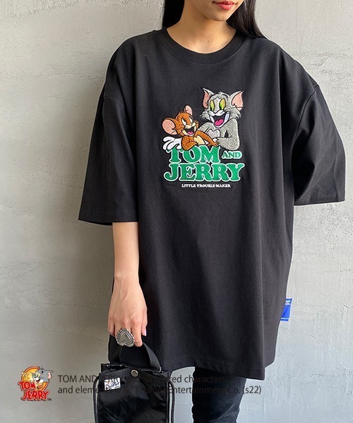 B ONE SOUL（ビーワンソウル）の「【WEB限定】[SEQUENCE BY B-ONE-SOUL/シークエンス] トムとジェリー キャラクターエンボス刺繍Tシャツ（Tシャツ/カットソー・レディース・ブラック/ブルー/ホワイト・M/L/XL）」の21枚目の写真