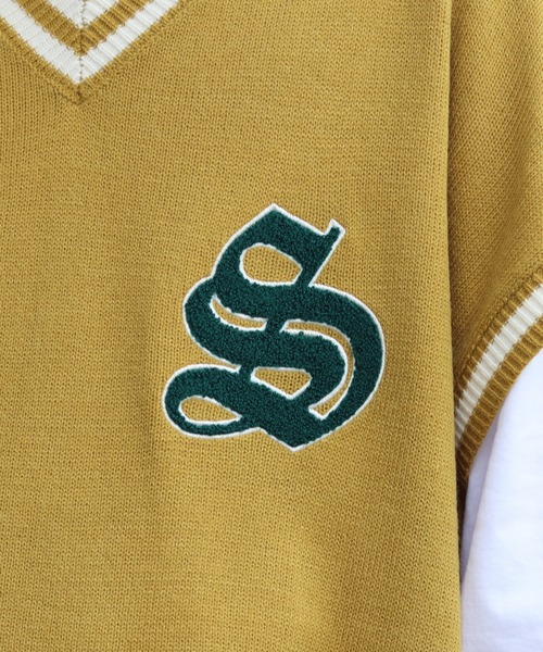 ILL'S（イルズ）の「オーバーサイズ サガラ刺繍ワッペン ニット