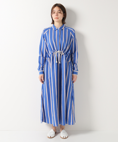 IENA(イエナ)の「【CHLOE STORA/クロエストラ】 ROBE NOEMIEストライプワンピース(ワンピース・レディース・ブルー・FREE)」の3枚目の写真