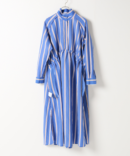 IENA(イエナ)の「【CHLOE STORA/クロエストラ】 ROBE NOEMIEストライプワンピース(ワンピース・レディース・ブルー・FREE)」の15枚目の写真