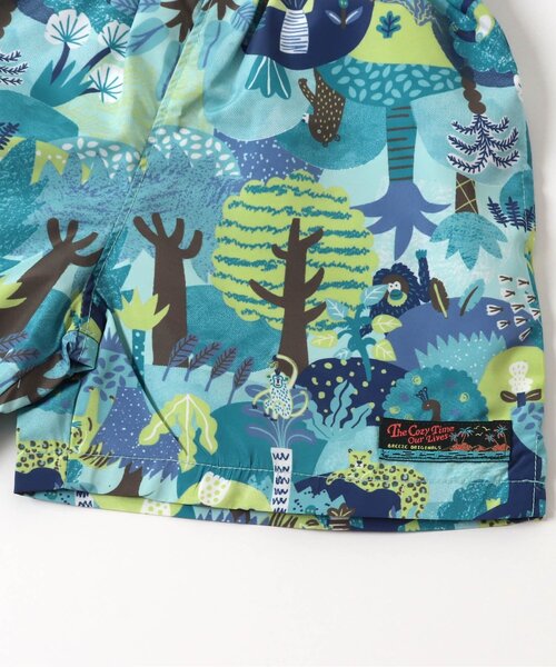 BREEZE（ブリーズ）の「【撥水加工】水陸両用総柄アクティブパンツ 4分丈（その他パンツ・キッズ・レインボー/ライム/ピンク/パープル/ネイビー・120/80/90/110/130/100/140）」の11枚目の写真