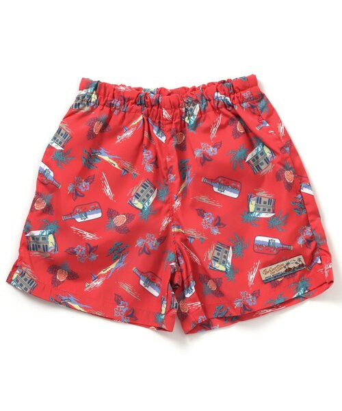 BREEZE（ブリーズ）の「【撥水加工】水陸両用総柄アクティブパンツ 4分丈（その他パンツ・キッズ・レインボー/ライム/ピンク/パープル/ネイビー・120/80/90/110/130/100/140）」の6枚目の写真