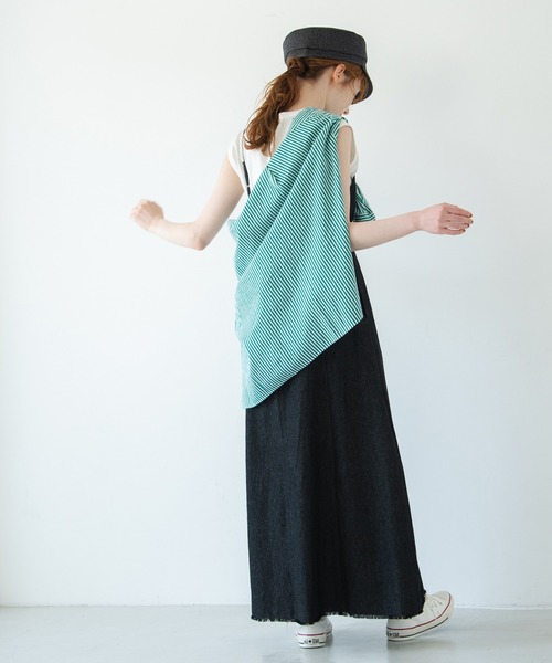 Crisp(クリスプ)の「ストライプオーバーシャツ(シャツ/ブラウス・レディース・ピンク/グリーン・FREE)」の5枚目の写真