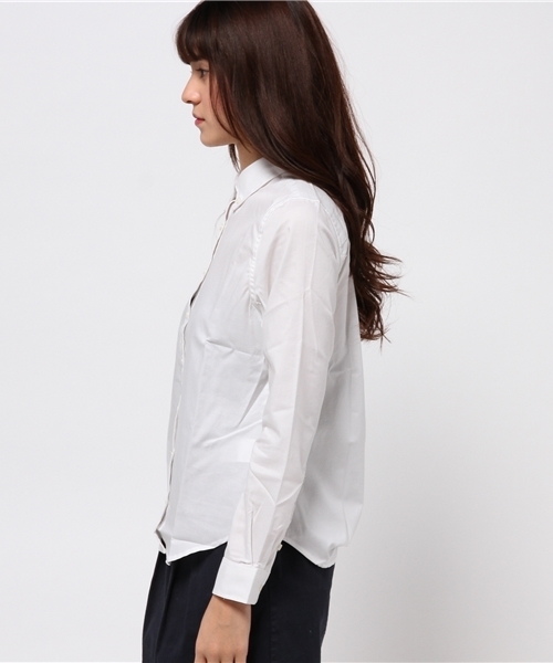 earth music&ecology（アースミュージックアンドエコロジー）の「【シャキシャキシャツ】　ボタンダウン（シャツ/ブラウス・レディース・オフホワイト/ピンク/イエロー/ネイビー・SMALL/MEDIUM）」の5枚目の写真