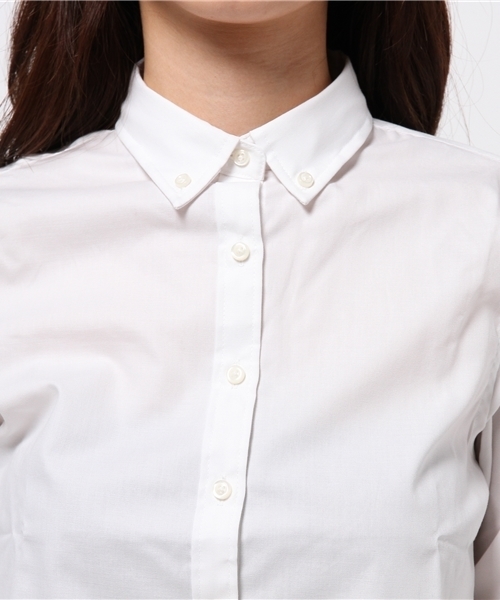 earth music&ecology（アースミュージックアンドエコロジー）の「【シャキシャキシャツ】　ボタンダウン（シャツ/ブラウス・レディース・オフホワイト/ピンク/イエロー/ネイビー・SMALL/MEDIUM）」の7枚目の写真