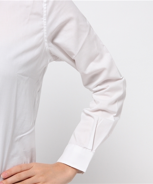 earth music&ecology（アースミュージックアンドエコロジー）の「【シャキシャキシャツ】　ボタンダウン（シャツ/ブラウス・レディース・オフホワイト/ピンク/イエロー/ネイビー・SMALL/MEDIUM）」の8枚目の写真