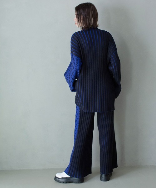 MARECHAL TERRE（マルシャルテル）の「ケーブルニット（ニット/セーター・レディース・パープル/ブルー/ライトグレー/グリーン・MEDIUM）」の14枚目の写真