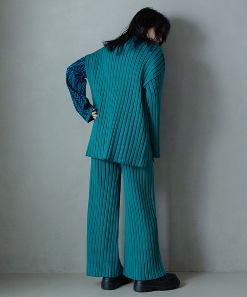 MARECHAL TERRE（マルシャルテル）の「ケーブルニット（ニット/セーター・レディース・パープル/ブルー/ライトグレー/グリーン・MEDIUM）」の20枚目の写真