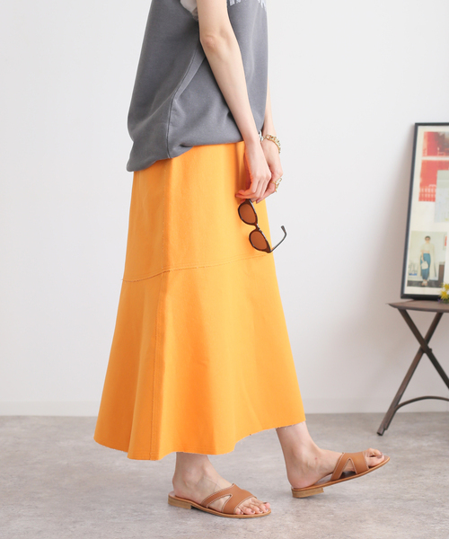 B.C STOCK（ベーセーストック）の「2WAY リバーシブルボンディングスカート（スカート・レディース・アイボリー/パープル/オレンジ・FREE）」の3枚目の写真