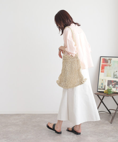 B.C STOCK（ベーセーストック）の「2WAY リバーシブルボンディングスカート（スカート・レディース・アイボリー/パープル/オレンジ・FREE）」の7枚目の写真