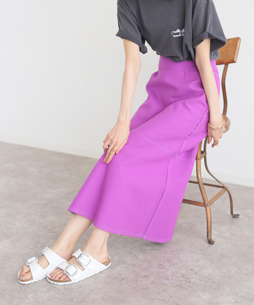 B.C STOCK（ベーセーストック）の「2WAY リバーシブルボンディングスカート（スカート・レディース・アイボリー/パープル/オレンジ・FREE）」の11枚目の写真