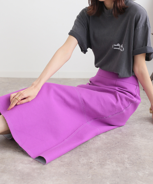 B.C STOCK（ベーセーストック）の「2WAY リバーシブルボンディングスカート（スカート・レディース・アイボリー/パープル/オレンジ・FREE）」の12枚目の写真