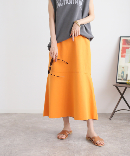 B.C STOCK（ベーセーストック）の「2WAY リバーシブルボンディングスカート（スカート・レディース・アイボリー/パープル/オレンジ・FREE）」の15枚目の写真