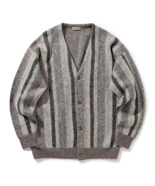 BEAMS LIGHTS（ビームスライツ）の「BEAMS LIGHTS / モヘヤ ストライプ ジャカード カーディガン（カーディガン/ボレロ・メンズ・ブラック/ベージュ/バイオレット/ブラウン系その他2・SMALL/MEDIUM/LARGE）」の17枚目の写真