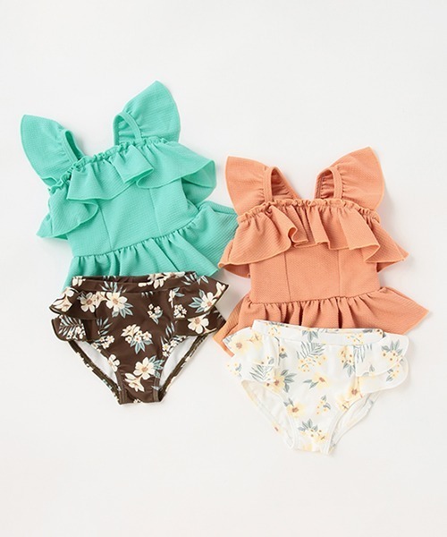 petit main(プティマイン)の「フリルタンキニ【SWIM】(水着・キッズ・ピンク/ターコイズブルー・100cm/110cm/120cm/130cm/80cm/90cm)」の18枚目の写真